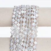 Perle d'eau douce fleur irrégulière 10 mm - Blanc x1