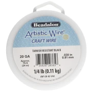 Fil de cuivre Artistic Wire 0.81 mm - Noir Anti-ternissement x24m
