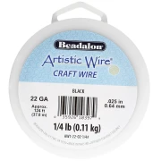 Fil de cuivre Artistic Wire 0.64 mm - Noir Anti-ternissement x37.8m