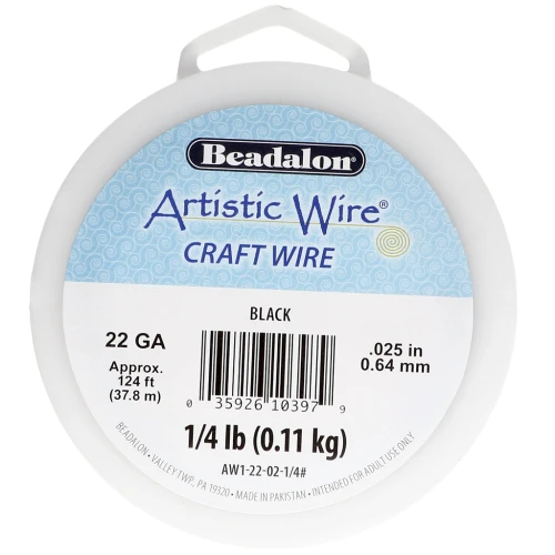 Fil de cuivre Artistic Wire 0.64 mm - Noir Anti-ternissement x37.8m