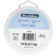 Fil de cuivre Artistic Wire 0.51 mm - Noir Anti-ternissement x62.4m