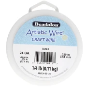 Fil de cuivre Artistic Wire 0.51 mm - Noir Anti-ternissement x62.4m