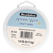 Fil de cuivre Artistic Wire 0.41 mm - Noir Anti-ternissement x94.7m