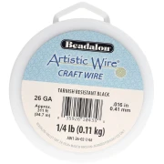 Fil de cuivre Artistic Wire 0.41 mm - Noir Anti-ternissement x94.7m