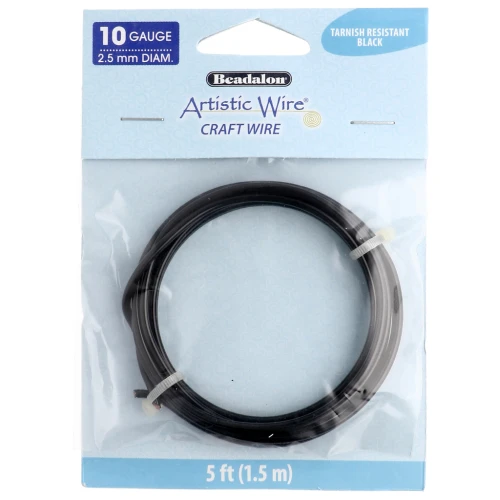 Fil de cuivre Artistic Wire 2.6 mm - Noir Anti-ternissement x1.5m