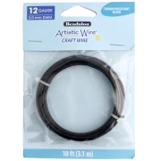 Fil de cuivre Artistic Wire 2.1 mm - Noir Anti-ternissement x3.1m