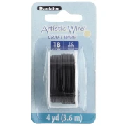 Fil de cuivre Artistic Wire 1 mm - Noir Anti-ternissement x3.6m