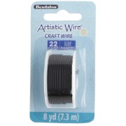 Noir - Fil de cuivre Artistic Wire 0.64 mm - Noir Anti-ternissement x7.3m Fil de cuivre Artistic Wire 0.64 mm - Noir Anti-ternissement x7.3m