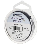 Fil de cuivre Artistic Wire 0.51 mm - Noir Anti-ternissement x18.2m