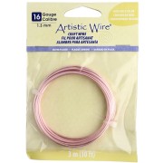 Doré rose - Fil de cuivre Artistic Wire 1.3 mm Plaqué Argent Doré Rose anti-ternissement x3.1m Fil de cuivre Artistic Wire 1.3 mm Plaqué Argent Doré Rose anti-ternissement x3.1m