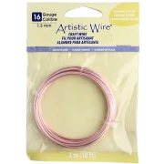 Fil de cuivre Artistic Wire 1.3 mm Plaqué Argent Doré Rose anti-ternissement x3.1m