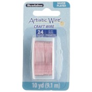Fil de cuivre Artistic Wire 0.51 mm Plaqué Argent Doré Rose anti-ternissement x9.1m