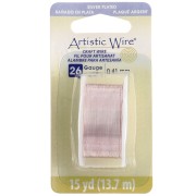 Fil de cuivre Artistic Wire 0.41 mm Plaqué Argent Doré Rose anti-ternissement x13.7m