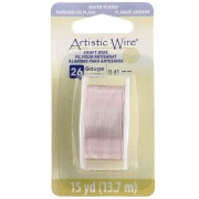 Fil de cuivre Artistic Wire 0.41 mm Plaqué Argent Doré Rose anti-ternissement x13.7m
