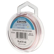 Fil de cuivre Artistic Wire 0.64 mm Plaqué Argent Doré Rose anti-ternissement x9.1m