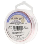 Fil de cuivre Artistic Wire 0.41 mm Plaqué Argent Doré Rose anti-ternissement x27.4m