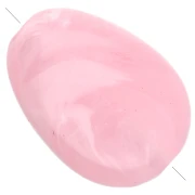 Perles plates irrégulières 18x13 mm en acrylique - Rose clair marbré x10