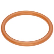Bracelet jonc fin 65 mm en résine translucide - Abricot marbré x1