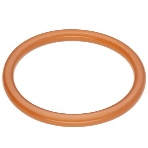 Bracelet jonc fin 65 mm en résine translucide - Abricot marbré x1
