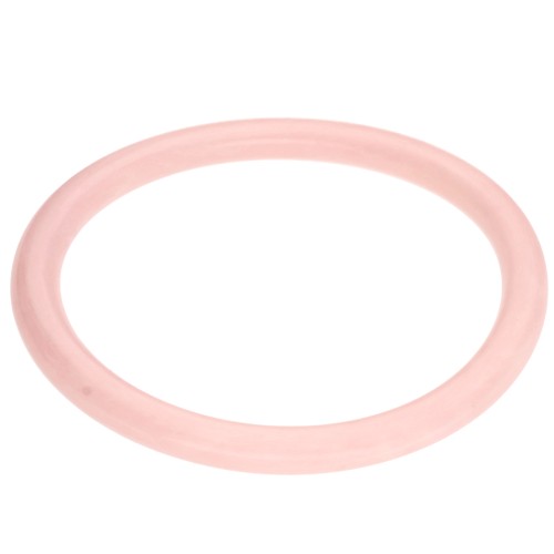 Bracelet jonc fin 65 mm en résine translucide - Rose clair marbré x1