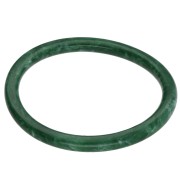 Bracelet jonc fin 65 mm en résine opaque - Vert foncé marbré x1
