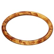 Bracelet jonc fin 65 mm en résine transparente - Ambre clair marbré x1