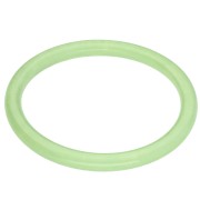 Bracelet jonc fin 65 mm en résine transparente - Vert clair marbré x1