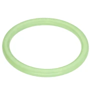 Bracelet jonc fin 65 mm en résine transparente - Vert clair marbré x1