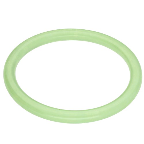Bracelet jonc fin 65 mm en résine transparente - Vert clair marbré x1