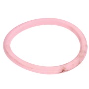 Bracelet jonc fin 65 mm en résine opaque - Rose - Marbré Marron x1
