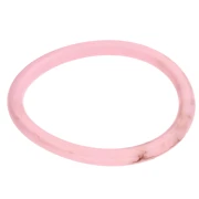 Bracelet jonc fin 65 mm en résine opaque - Rose - Marbré Marron x1