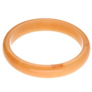 Bracelet jonc 64 mm en résine translucide - Orange clair marbré x1