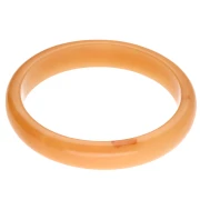 Bracelet jonc 64 mm en résine translucide - Orange clair marbré x1