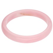 Bracelet jonc 64 mm en résine translucide - Rose clair marbré x1