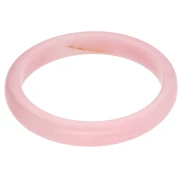 Bracelet jonc 64 mm en résine translucide - Rose clair marbré x1