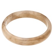 Bracelet jonc 64 mm en résine translucide - Marron clair marbré x1
