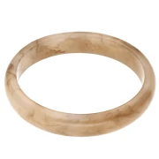 Bracelet jonc 64 mm en résine translucide - Marron clair marbré x1