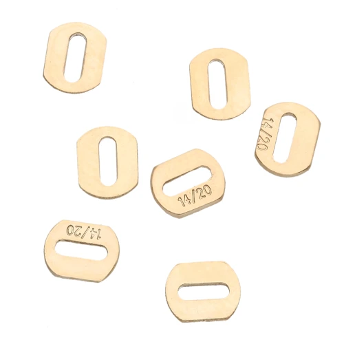 Attaches ovales 4x3.5 mm - Gold filled (or laminé) x10