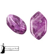 Crystal - Perles en verre Paros® par Puca® 7x4 mm - Silver Foil Amethyst x10g Perles en verre Paros® par Puca® 7x4 mm - Silver Foil Amethyst x10g