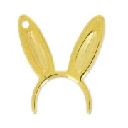 Pendentif oreilles de lapin 28 mm Doré à l'or fin x1|raw }}