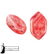 Crystal - Perles en verre Paros® par Puca® 7x4 mm - Silver Foil Light Siam x10g Perles en verre Paros® par Puca® 7x4 mm - Silver Foil Light Siam x10g
