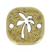 Intercalaire palmier 2 trous 18 mm bronze x1