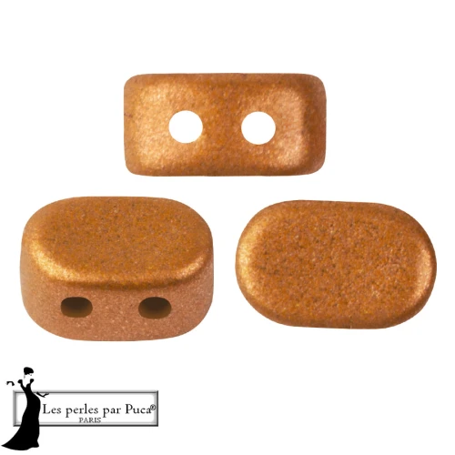 Perles en verre Lipsi® par Puca® 4x6 mm - Bronze Orange x10g