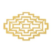 Intercalaire géométrique ajouré 46x29 mm Doré à l'or fin satiné x1