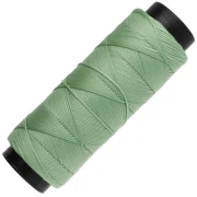 Fil plat en polyester ciré - Slam Cord pour micro macramé 0.8 mm - Vert d'eau x100m