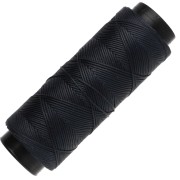 Fil plat en polyester ciré - Slam Cord pour micro macramé 0.8 mm - Bleu marine x100m