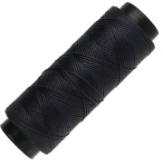 Fil plat en polyester ciré - Slam Cord pour micro macramé 0.8 mm - Bleu marine x100m