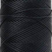 Fil plat en polyester ciré - Slam Cord pour micro macramé 0.8 mm - Bleu marine x100m