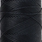 Fil plat en polyester ciré - Slam Cord pour micro macramé 0.8 mm - Bleu marine x100m