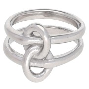 Aucune - Bague double anneaux entrelacés - Taille 57 - Acier inoxydable 304 x1 Bague double anneaux entrelacés - Taille 57 - Acier inoxydable 304 x1